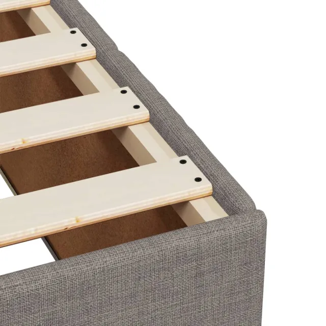 Cadre de lit sans matelas taupe 120x190 cm tissu