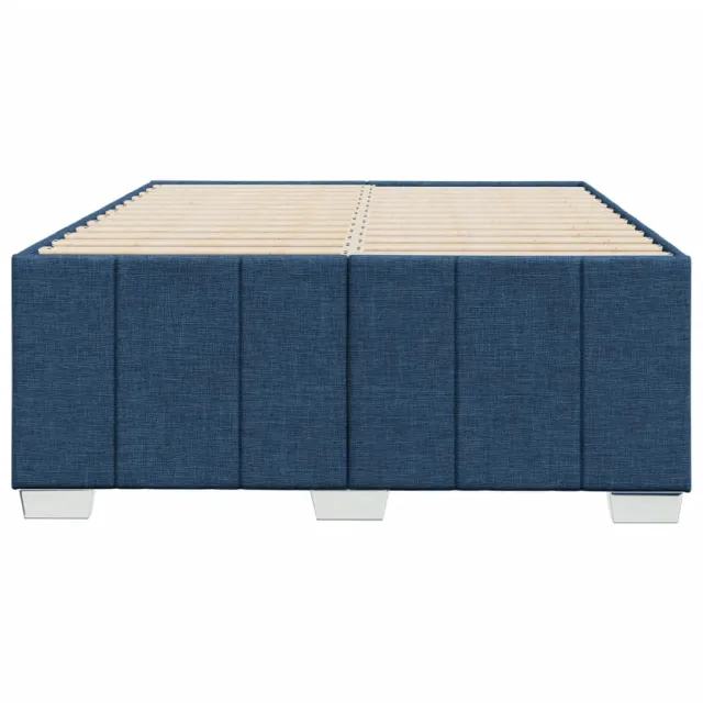 Cadre de lit sans matelas bleu 120x200 cm tissu
