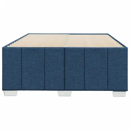 Cadre de lit sans matelas bleu 120x200 cm tissu
