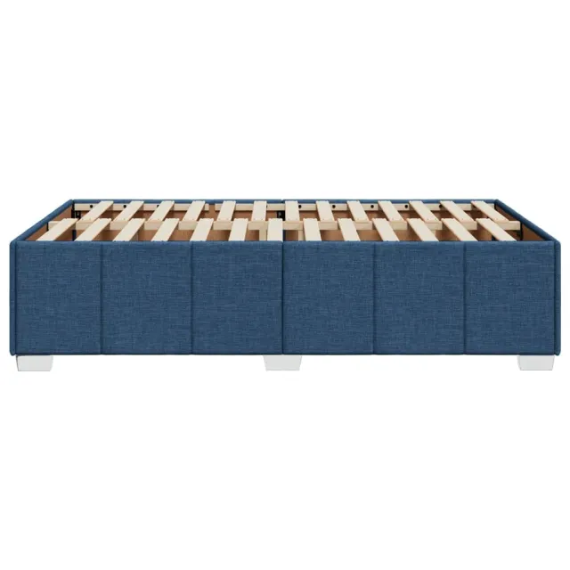 Cadre de lit sans matelas bleu 120x200 cm tissu