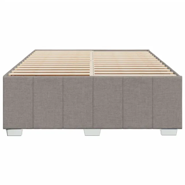 Cadre de lit sans matelas taupe 140x200 cm tissu