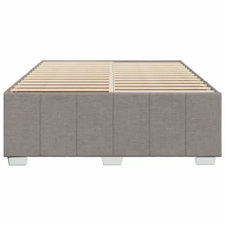 Cadre de lit sans matelas taupe 140x200 cm tissu