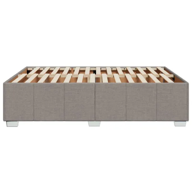 Cadre de lit sans matelas taupe 140x200 cm tissu
