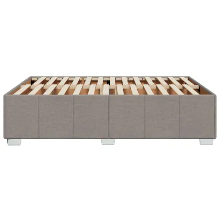 Cadre de lit sans matelas taupe 140x200 cm tissu