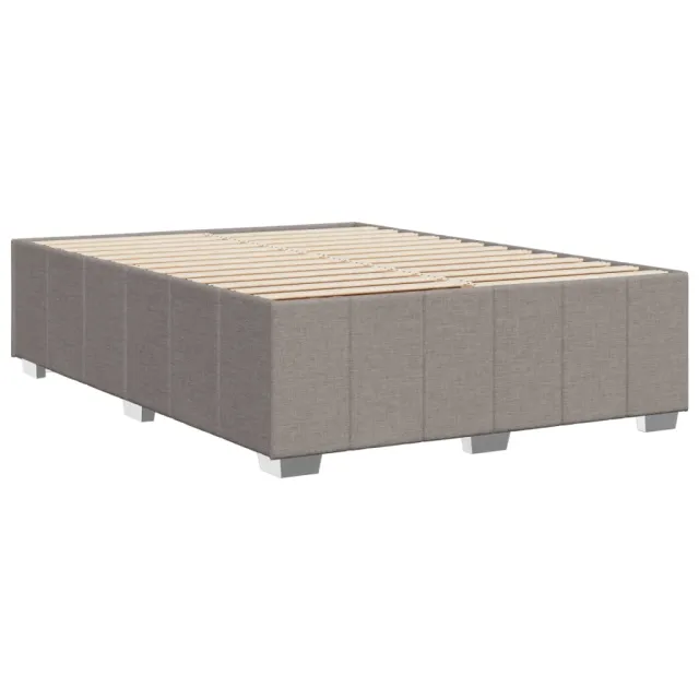 Cadre de lit sans matelas taupe 140x200 cm tissu