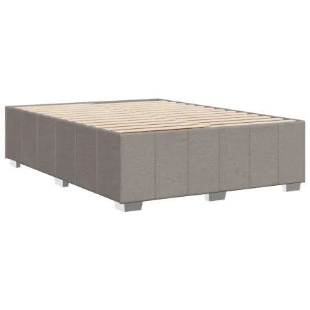 Cadre de lit sans matelas taupe 140x200 cm tissu