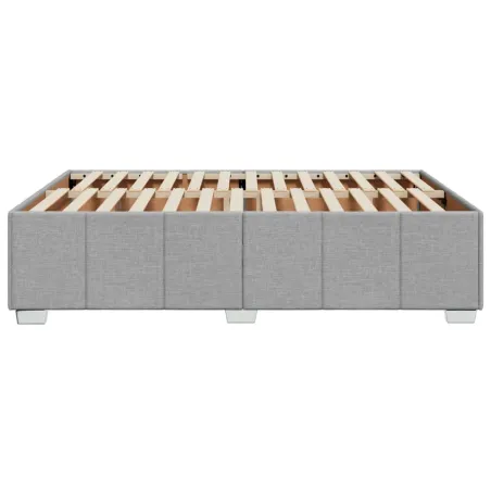 Cadre de lit sans matelas gris clair 160x200 cm tissu
