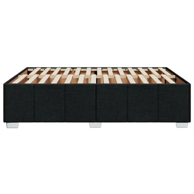 Cadre de lit sans matelas noir 160x200 cm tissu