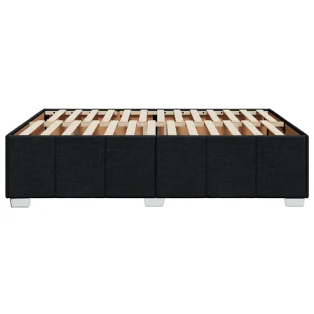 Cadre de lit sans matelas noir 160x200 cm tissu