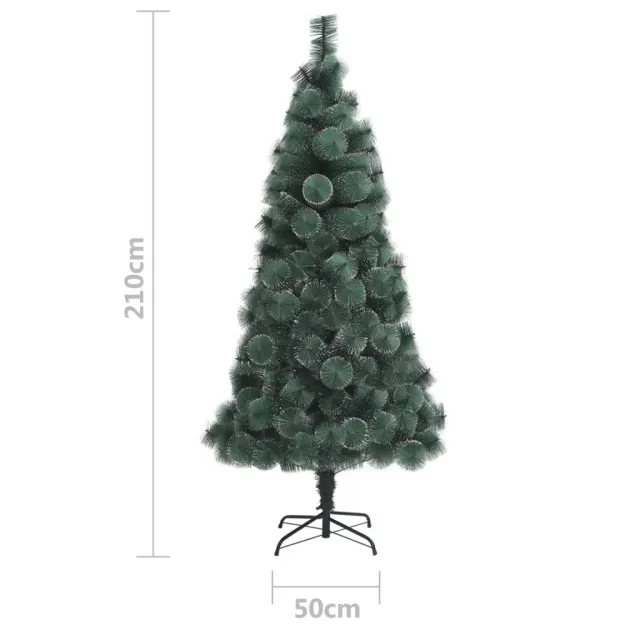 Sapin de Noël artificiel avec support Vert 210 cm PET