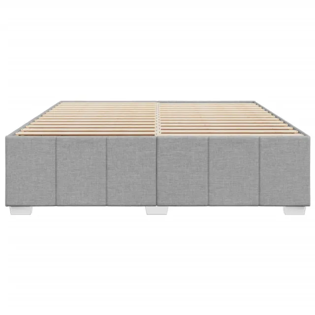 Cadre de lit sans matelas gris clair 180x200 cm tissu