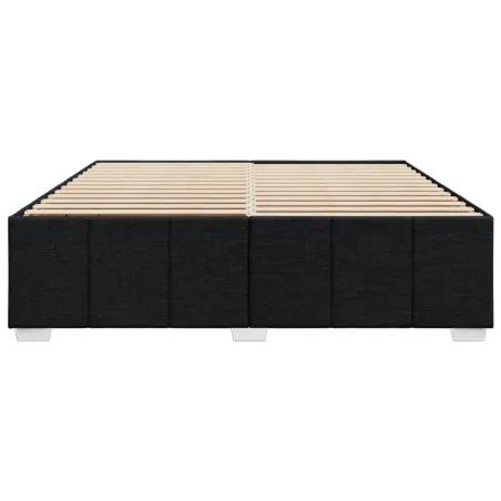 Cadre de lit sans matelas noir 180x200 cm tissu