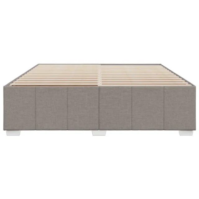 Cadre de lit sans matelas taupe 180x200 cm tissu
