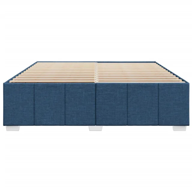 Cadre de lit sans matelas bleu 180x200 cm tissu