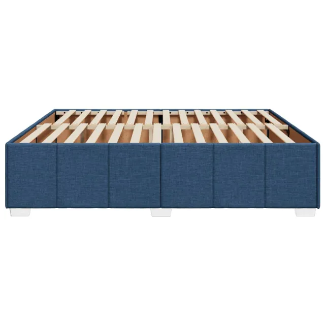 Cadre de lit sans matelas bleu 180x200 cm tissu