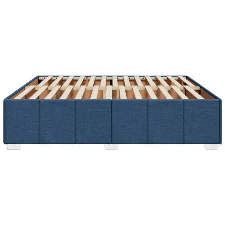 Cadre de lit sans matelas bleu 180x200 cm tissu