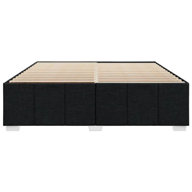 Cadre de lit sans matelas noir 200x200 cm tissu