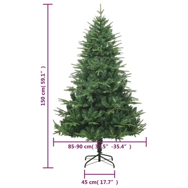 Sapin de Noël artificiel Vert 150 cm PVC et PE