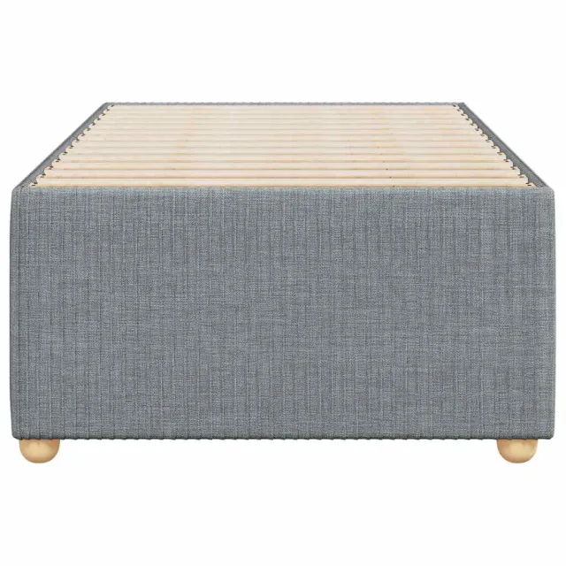 Cadre de lit sans matelas gris clair 80x200 cm tissu