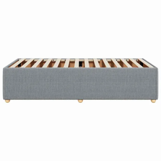 Cadre de lit sans matelas gris clair 80x200 cm tissu