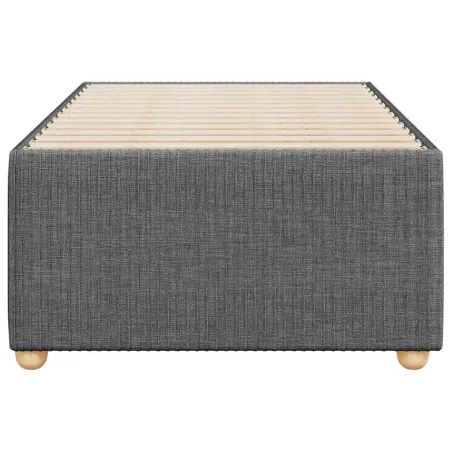 Cadre de lit sans matelas gris foncé 80x200 cm tissu
