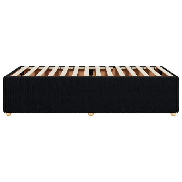 Cadre de lit sans matelas noir 80x200 cm tissu