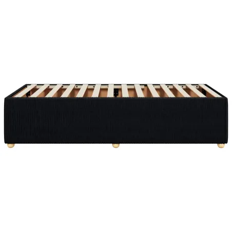 Cadre de lit sans matelas noir 80x200 cm tissu