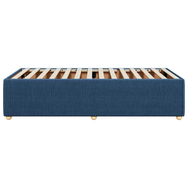 Cadre de lit sans matelas bleu 80x200 cm tissu
