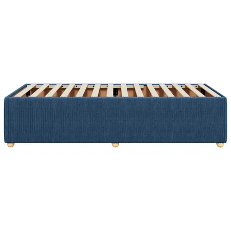 Cadre de lit sans matelas bleu 80x200 cm tissu