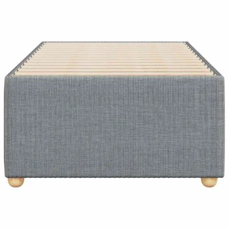 Cadre de lit sans matelas gris clair 90x190 cm tissu