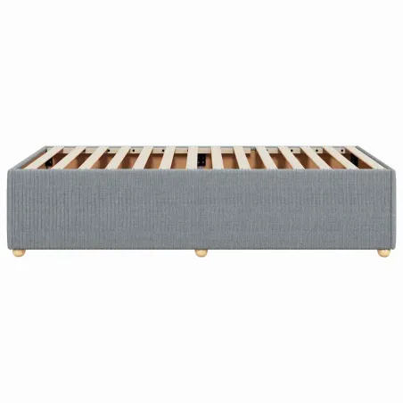 Cadre de lit sans matelas gris clair 90x190 cm tissu