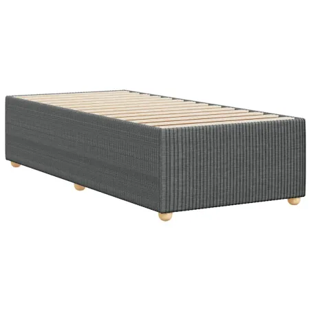 Cadre de lit sans matelas gris foncé 90x190 cm tissu