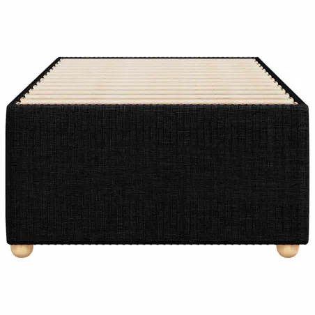 Cadre de lit sans matelas noir 90x190 cm tissu