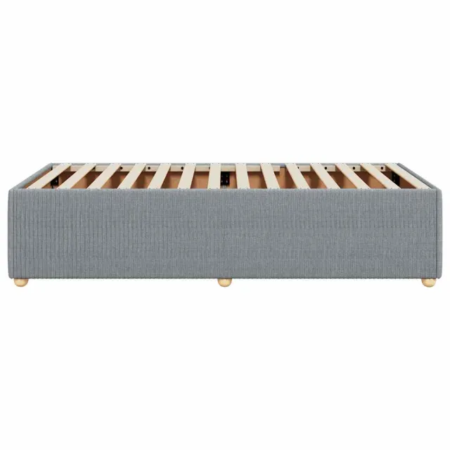 Cadre de lit sans matelas gris clair 90x200 cm tissu