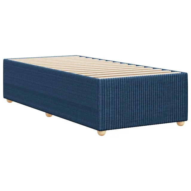 Cadre de lit sans matelas bleu 90x200 cm tissu