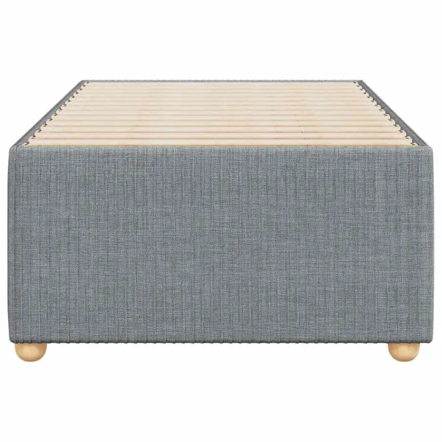 Cadre de lit sans matelas gris clair 100x200 cm tissu