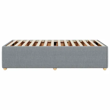 Cadre de lit sans matelas gris clair 100x200 cm tissu