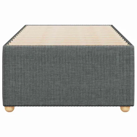 Cadre de lit sans matelas gris foncé 100x200 cm tissu
