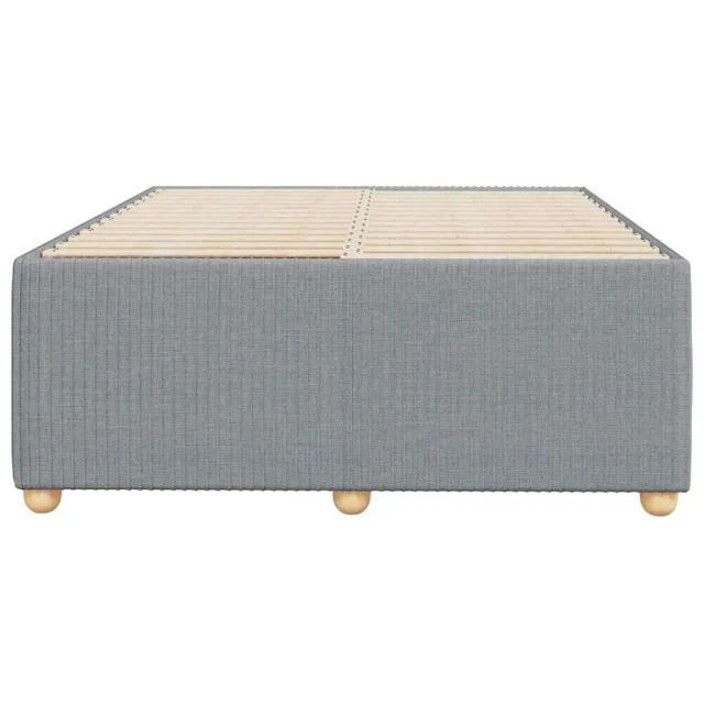 Cadre de lit sans matelas gris clair 120x190 cm tissu