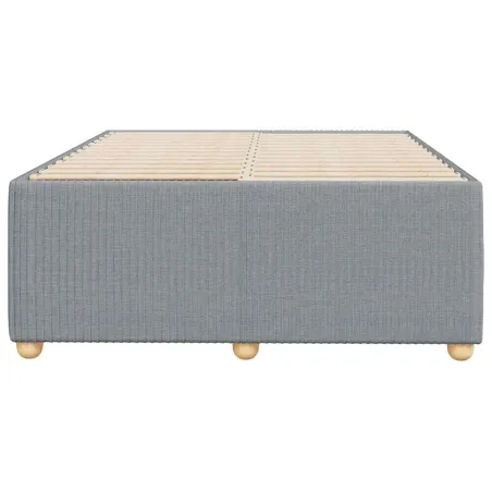 Cadre de lit sans matelas gris clair 120x190 cm tissu
