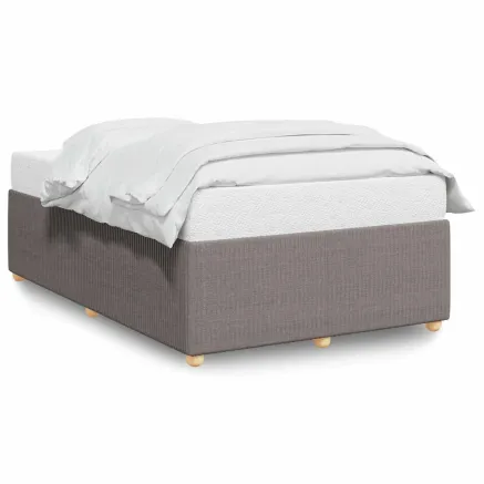 Cadre de lit sans matelas taupe 120x190 cm tissu 2