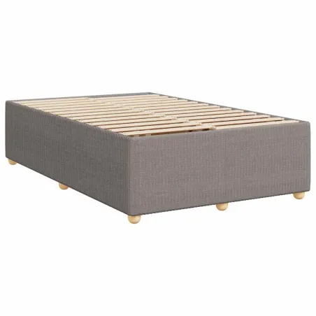 Cadre de lit sans matelas taupe 120x190 cm tissu