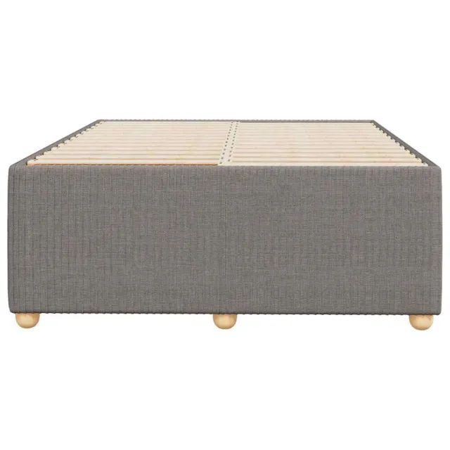 Cadre de lit sans matelas taupe 120x190 cm tissu