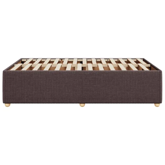 Cadre de lit sans matelas marron foncé 120x200 cm tissu