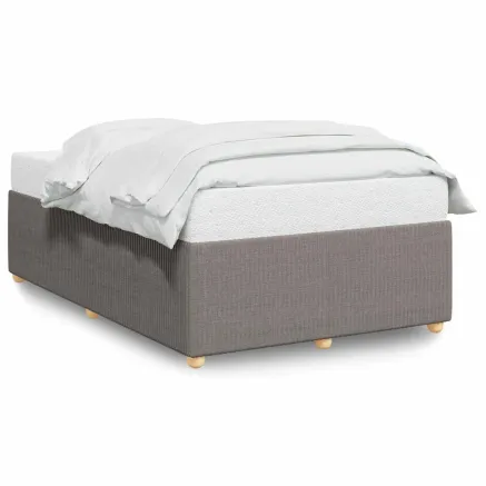 Cadre de lit sans matelas taupe 120x200 cm tissu 2
