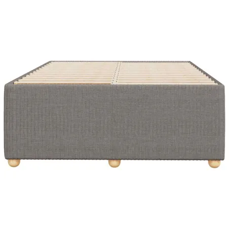 Cadre de lit sans matelas taupe 120x200 cm tissu