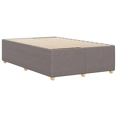 Cadre de lit sans matelas taupe 120x200 cm tissu