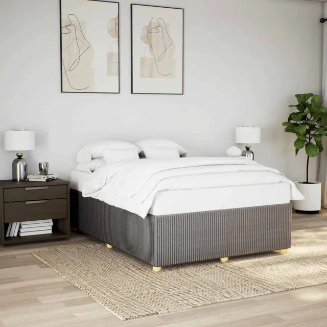 Cadre de lit sans matelas taupe 140x190 cm tissu