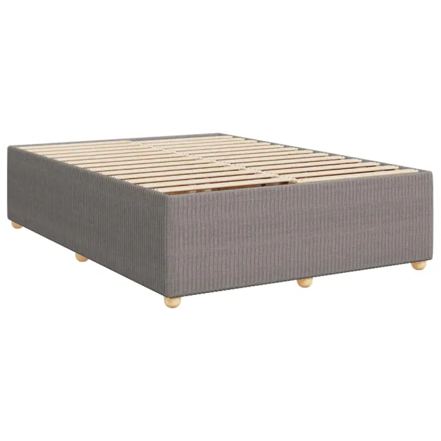 Cadre de lit sans matelas taupe 140x190 cm tissu