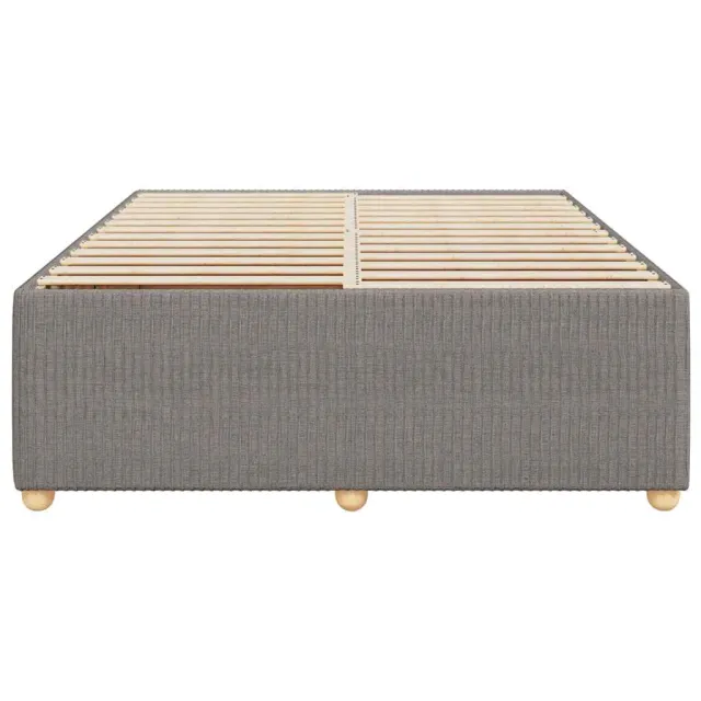 Cadre de lit sans matelas taupe 140x190 cm tissu
